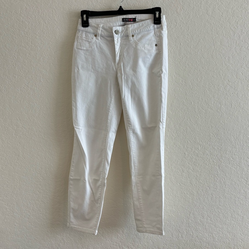 JustFab White Jeans